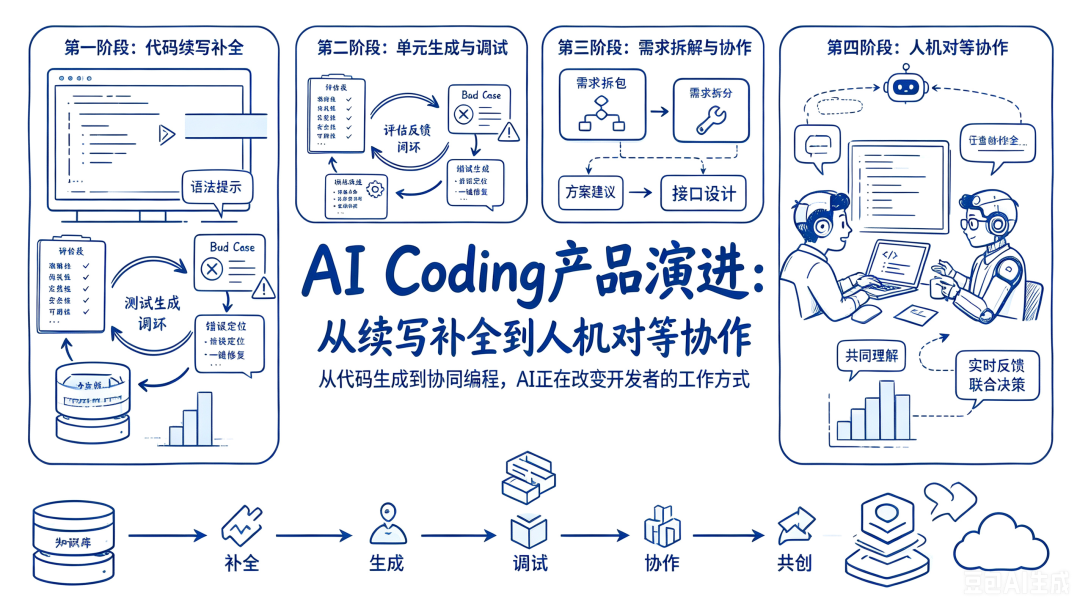 AI Coding 产品演进:从续写补全到人机对等协作(图1)