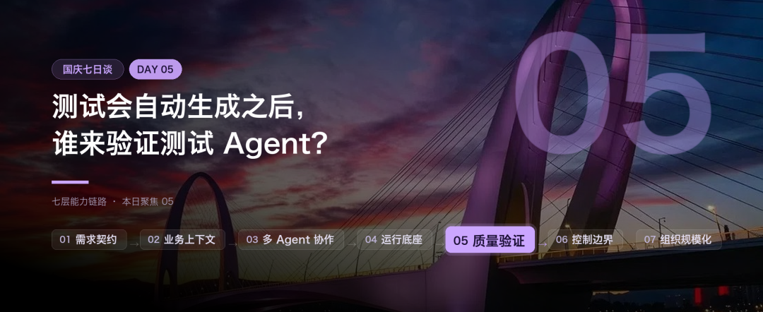 国庆七日谈 | 测试会自动生成之后,谁来验证测试Agent?(图1)